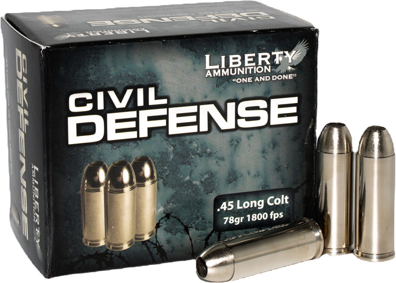 Liberty Civil Defense Handgun Ammunition .45 Colt 78 gr SCHP 1800 fps 20/ct