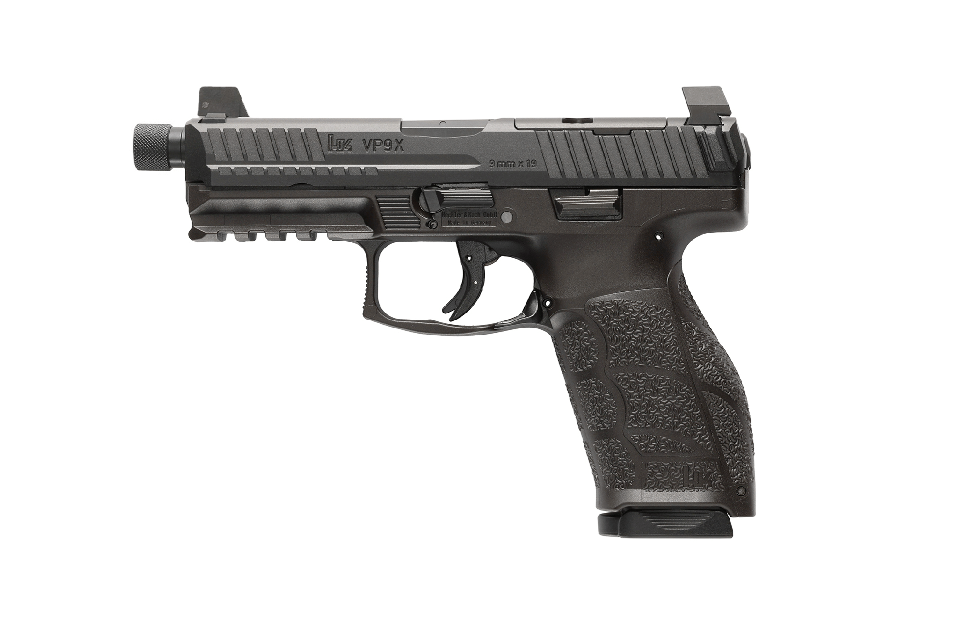Heckler & Koch Inc. H&K VP9A1 X Tactical Optic Ready Handgun 9mm Luger 15rd Magazines(2) 4.7" Threaded Barrel Black