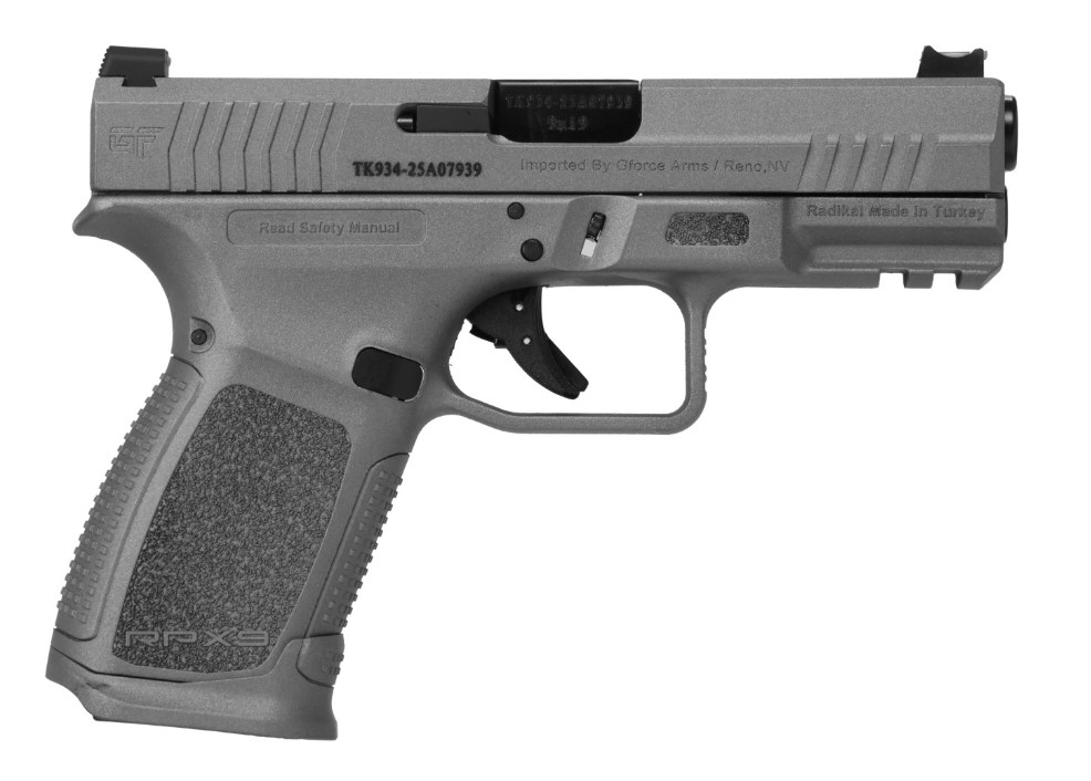 GForce Arms GFA RPX9 EXO PST 9MM 15RD TG TAC GRAY