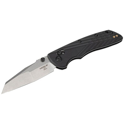 Hogue Deka Manual Folder Knife 3 1/4" Wharncliffe Blade Black and Silver