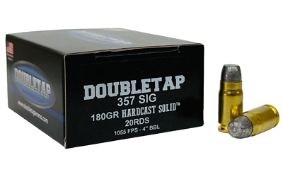 DoubleTap Ammunition DBLTAP 357SIG 180GR HARDCAST 20/1000