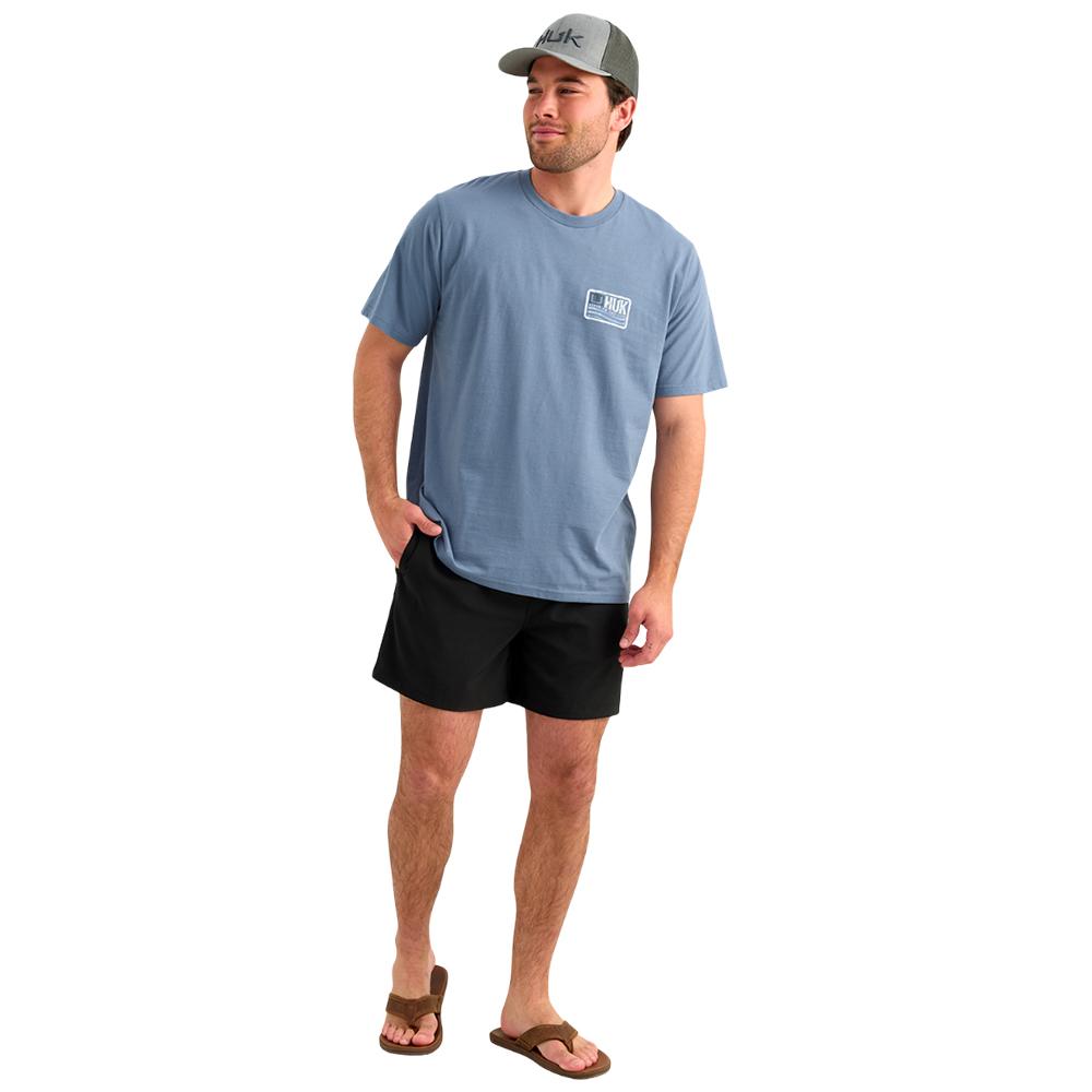 Huk Born Wave Short Sleeve Shirt Stormy Blue M
