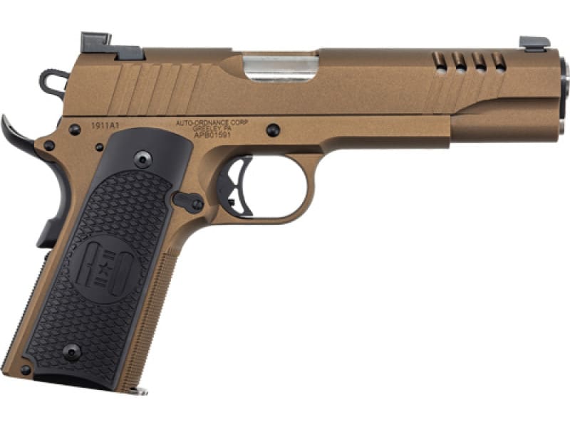Kahr Arms Auto-Ordnance 1911A1 Handgun 45 ACP 7rd Magazine 5" Barrel Burnt Bronze Night Sights