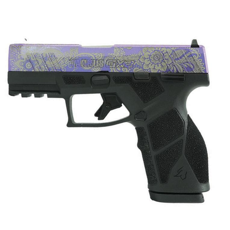 Taurus GX2 "Purple Paisley" Handgun 9mm Luger 13rd Magazines (2) 3.38" Barrel Black Frame/Custom Slide