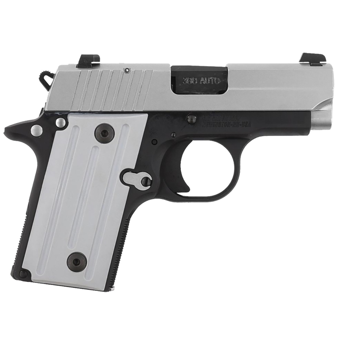 Sig Sauer P238 Handgun 380 ACP 6rd Magazine 2.7" Barrel Black and Silver CA Compliant