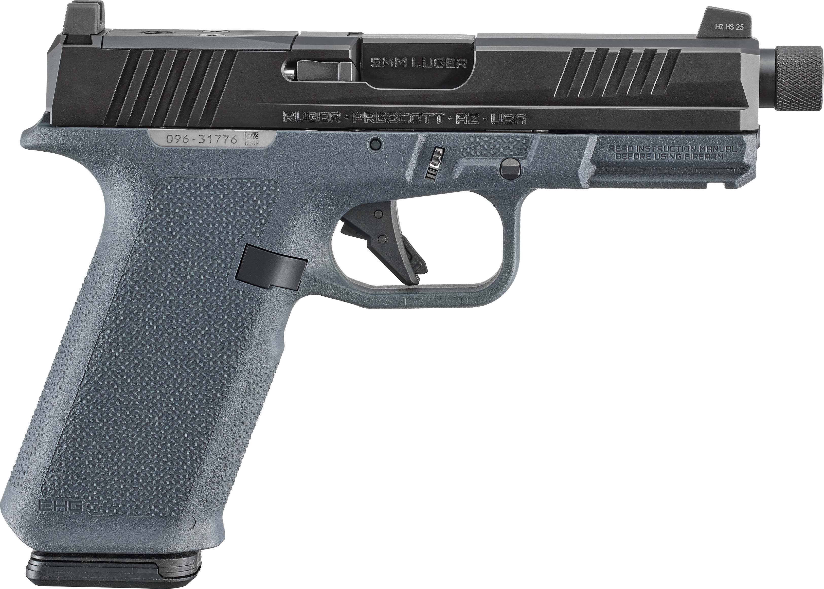 Sturm Ruger & Co Ruger RXM Handgun 9mm Luger 17rd Magazines (2) 4.5" 1/2x28 Threaded Barrel Grey OR