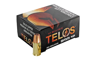 G2 Telos Handgun Ammunition 9mm Luger(+P) 92 gr Frangible 1250 fps 20/ct