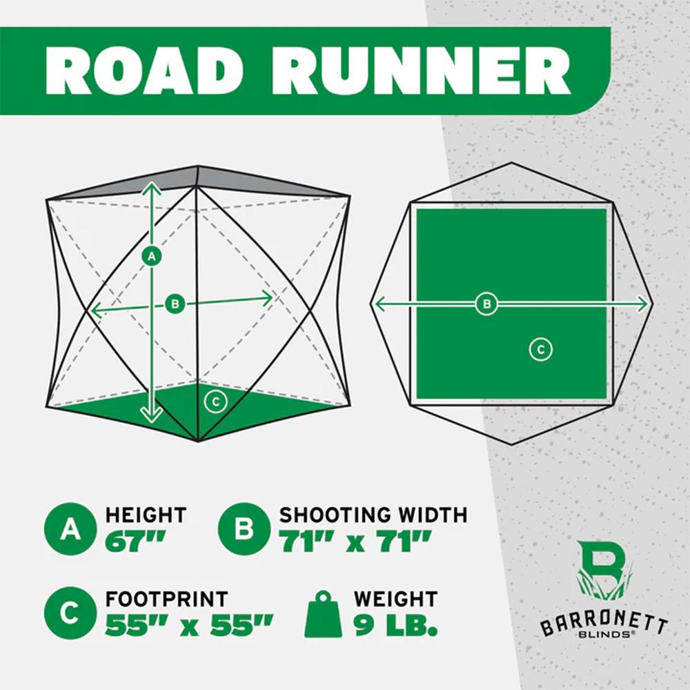 Ardisam (River's Edge/ Barronett Blinds) Barronett Blinds Road Runner Ground Blind Bloodtrail Backwoods Camo