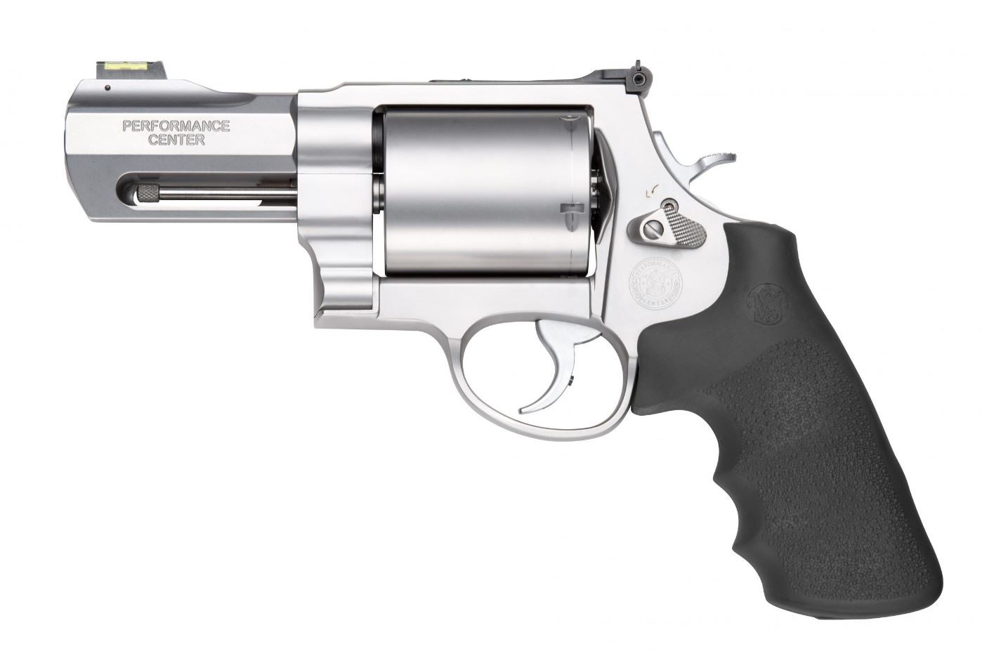 Smith & Wesson X Frame Series Performance Center Model 500 Handgun 500 S&W Mag 5rd Capacity 3.5" Barrel Silver with Black Grip Fiber Optic Sights
