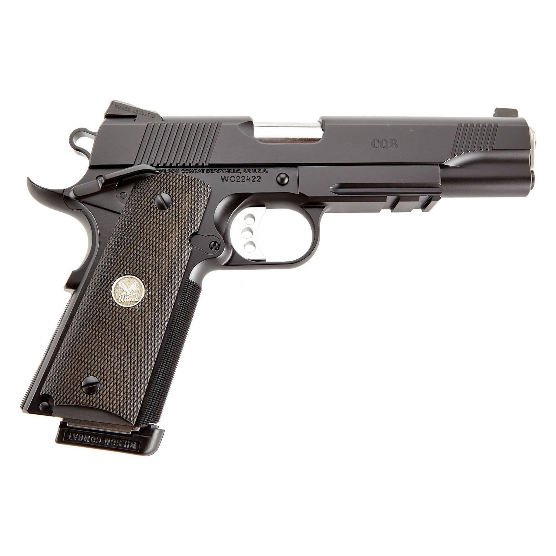 Wilson Combat CQB Lightrail Full-Size Handgun .45 ACP 8rd Magazines (2) 5" Barrel Black Armor-Tuff CA Compliant