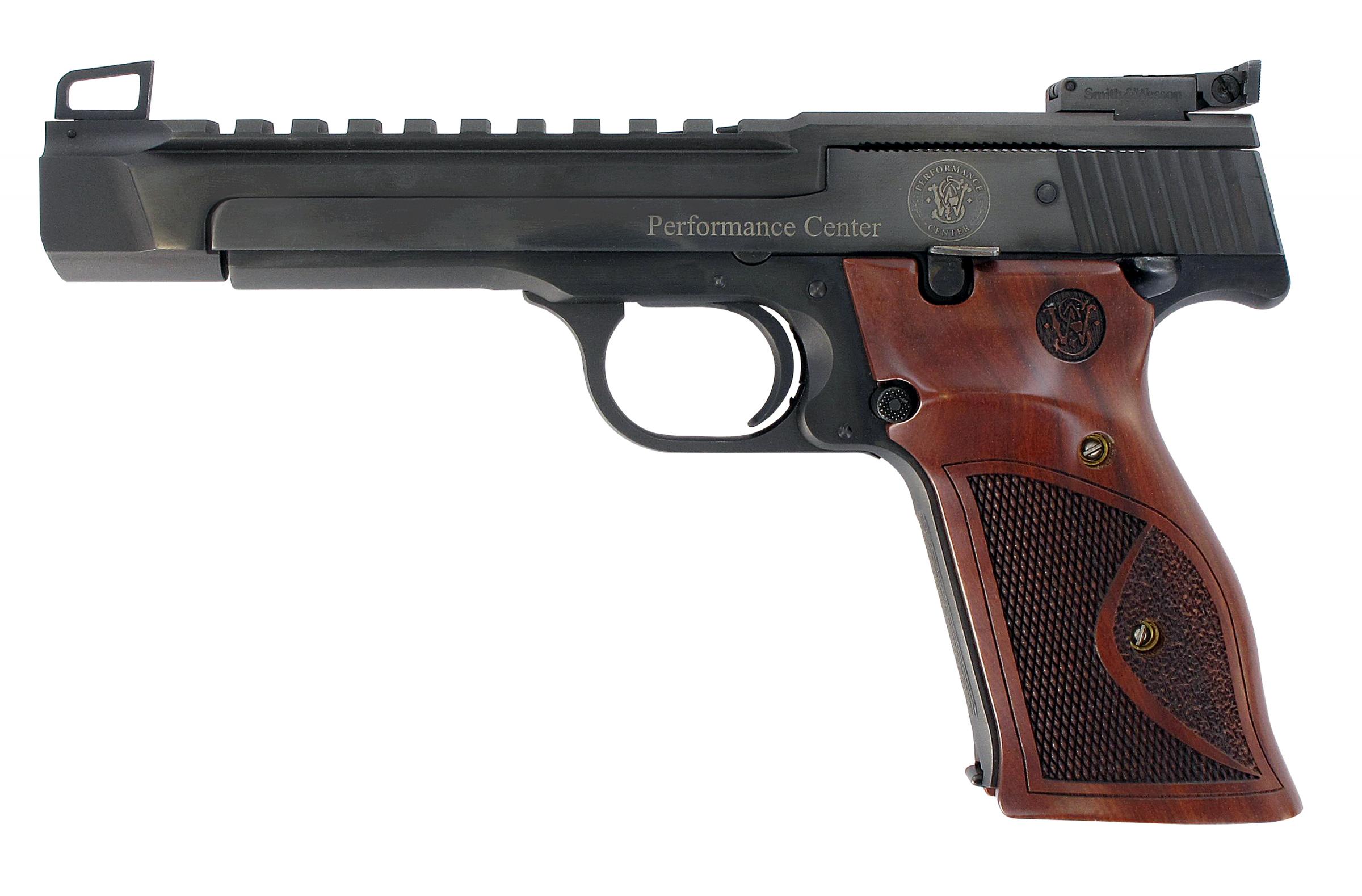 Smith & Wesson Model 41 Handgun 22 LR 10rd Magazine 5.5" Barre Black with Wood Grip Adjustable Sights Optic Ready