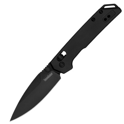Kershaw Mini Iridium Folding Knife 3" Spear Point Blade Black