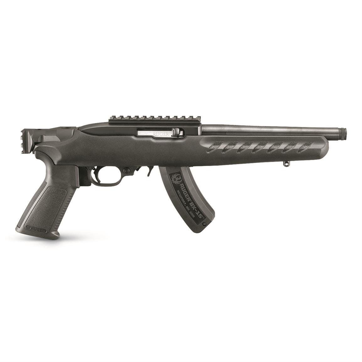 Sturm Ruger & Co Ruger 22 Charger Lite 22LR 15rd Magazine 8? Barrel Black Stock