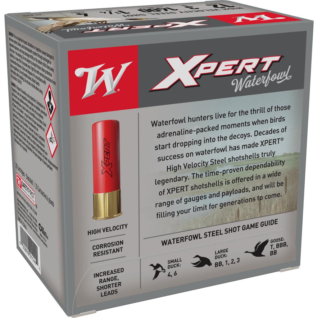 Winchester Xpert High-Velocity Steel Shotshells 12 ga 3" 1-1/4 oz 1400 fps #4 25/ct