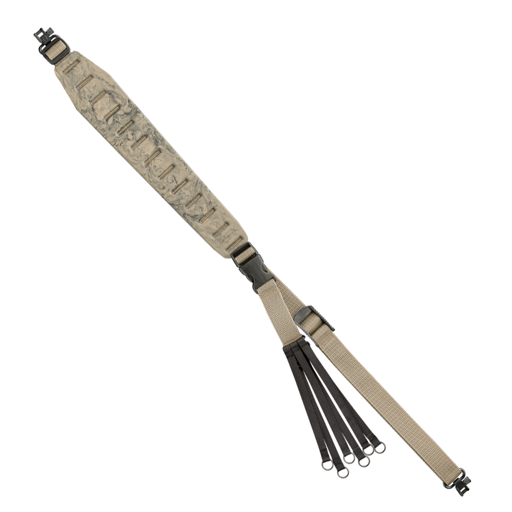 Blackpowder Products Inc-Quake Quake Claw 2.0 Game Hauler Rifle Sling Sand Camo