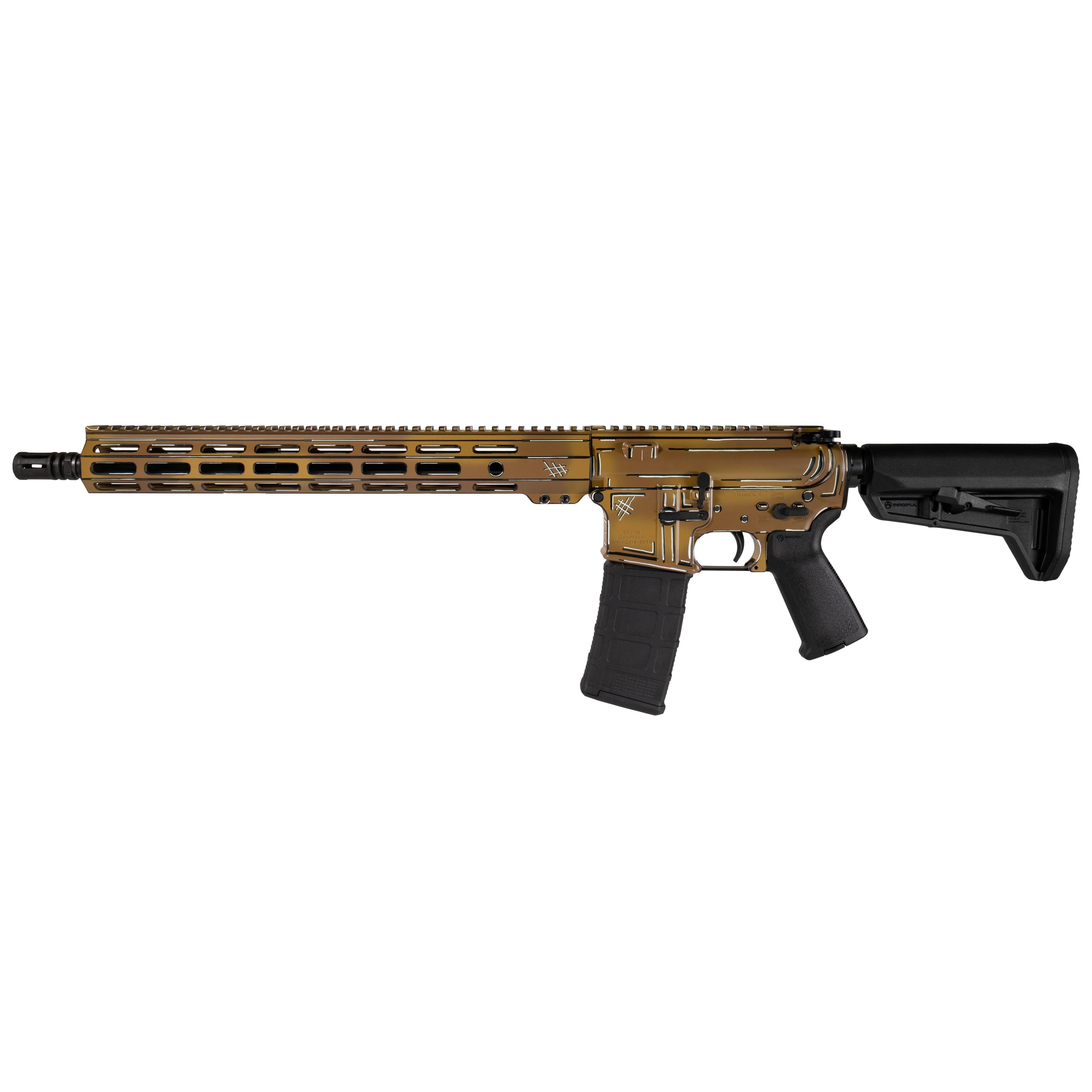 Shark Coast Tactical "Anime- FDE" Rifle 5.56mm 10rd Magazine 16" Barrel 15" M-LOK Handguard California Compliant