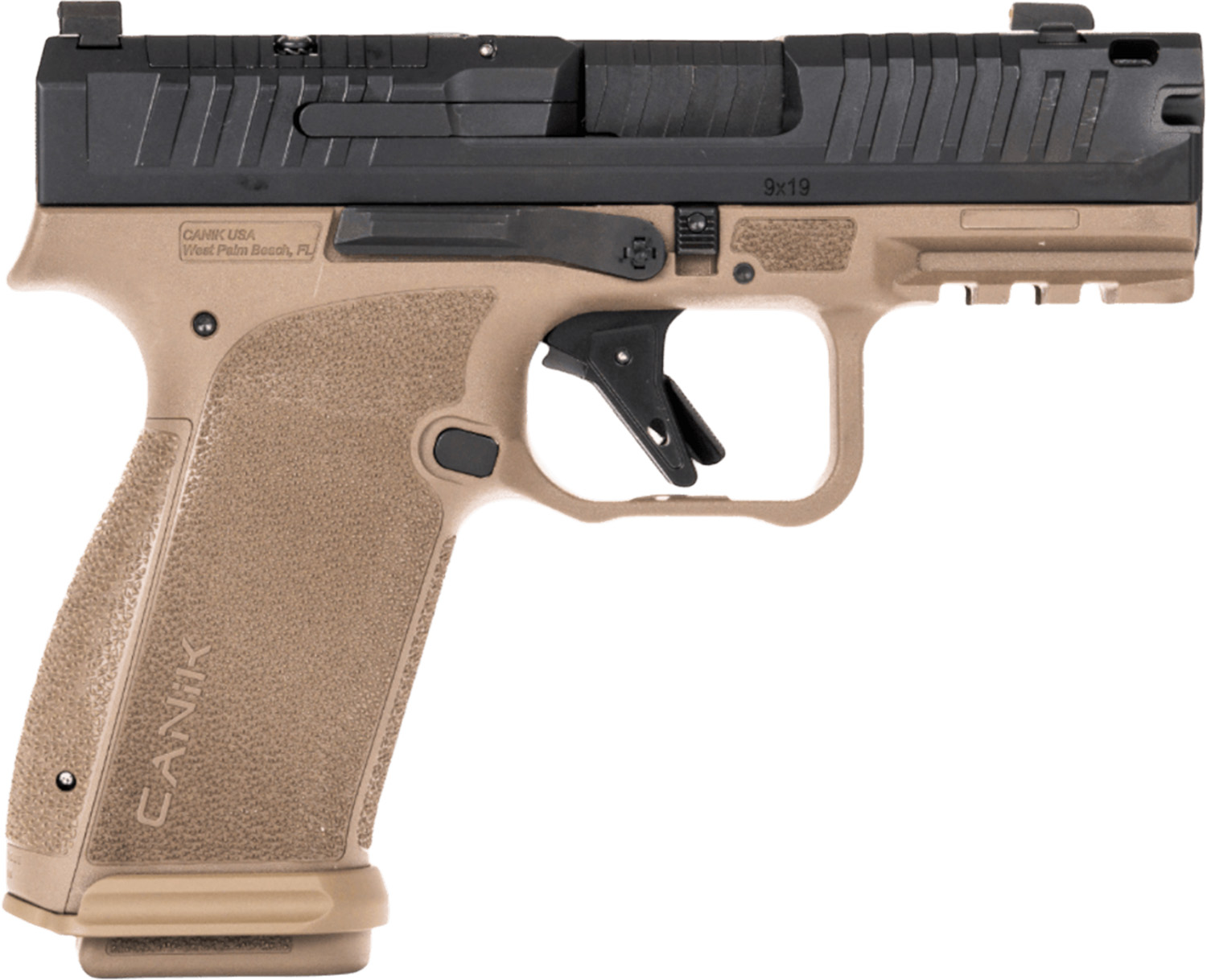 CANIK METE MC9 PRIME TWO-TONE BLK/FDE 9MM PISTOL 17RD
