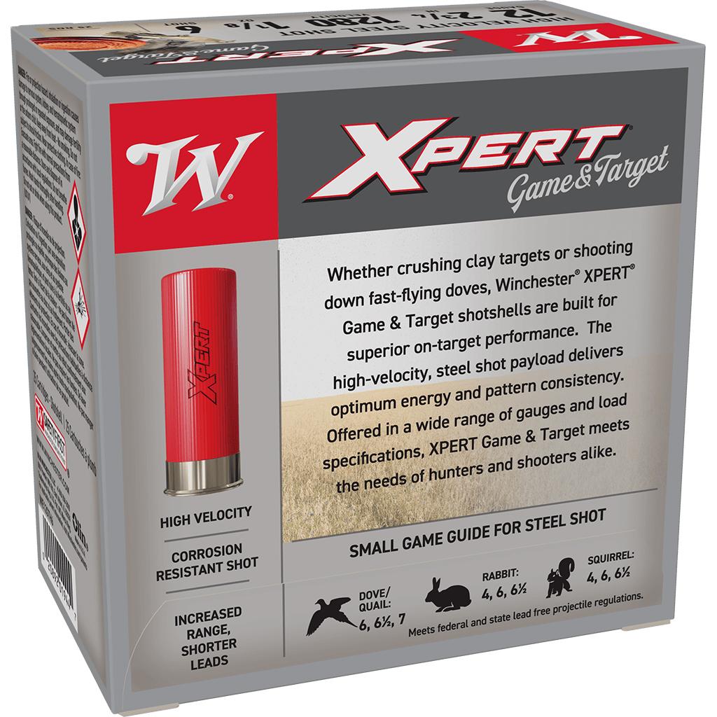 Winchester Xpert Steel Shotshells 12 ga 2-3/4" 1-1/8 oz 1280 fps #6 25/ct