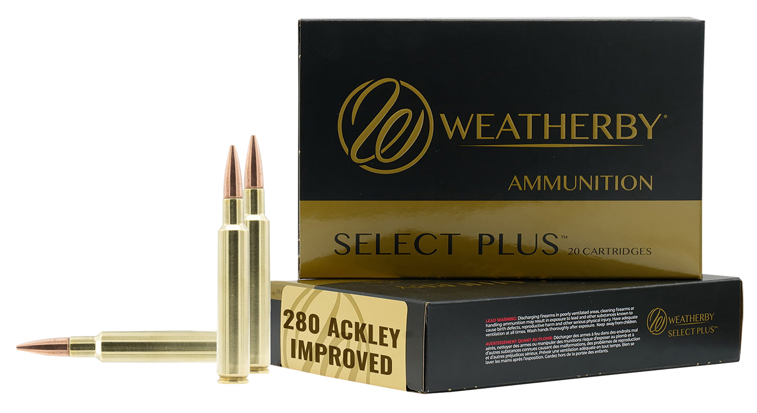 Weatherby Rifle Ammo .280 Ackley Improved 139 gr BTHP 3050 fps 20/ct