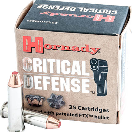 Hornady Critical Defense Handgun Ammo .357 Mag 125 gr FTX 1500 fps 25/ct