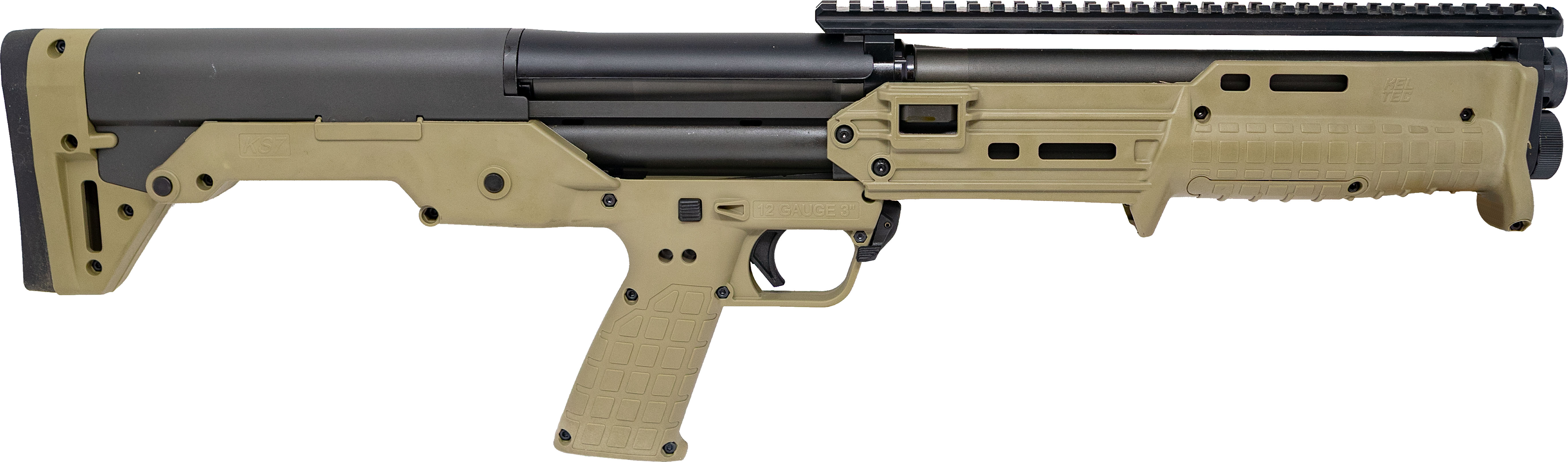 Kel-Tech KS7 Gen 2 Pump Shotgun 12ga 3" Chamber 7rd Capacity 18.5" Barrel Tan