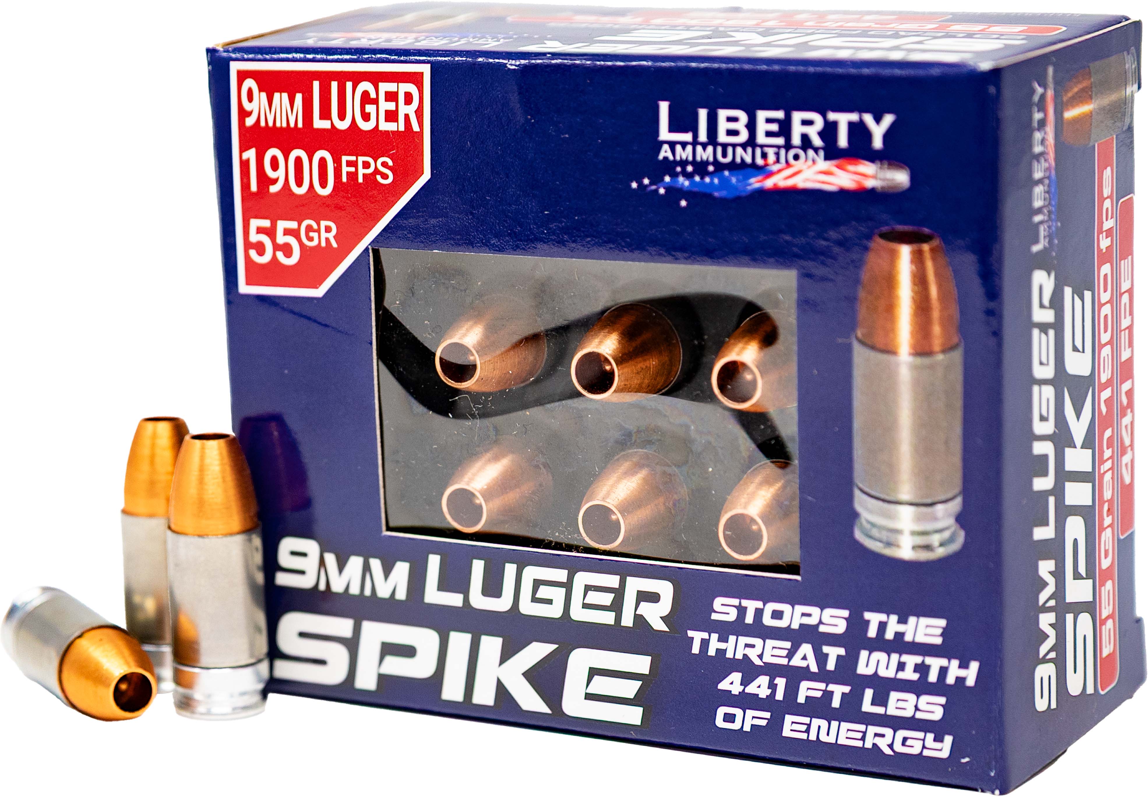 Liberty Ammunition LIB 9MM 55GR SPIKE 20RD 10BX/CS