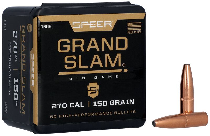 Speer Grand Slam Rifle Bullets .270 cal .277" 150 gr GSBC 50/ct