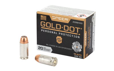 Speer Gold Dot Handgun Ammunition .45 ACP 185 gr HP 1050 fps 20/ct