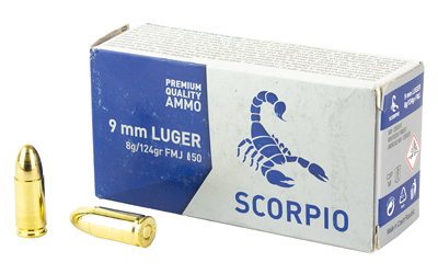STV Technology SCORPIO AMMO 9MM 124GR FMJ 50/1000