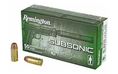 Remington Subsonic Handgun Ammunition .45 Auto 230gr FNEB 830 fps 50/ct