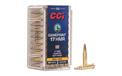 CCI .17 HMR GamePoint Rimfire Ammunition .17 HMR 20 gr JSP 2375 fps 50/ct
