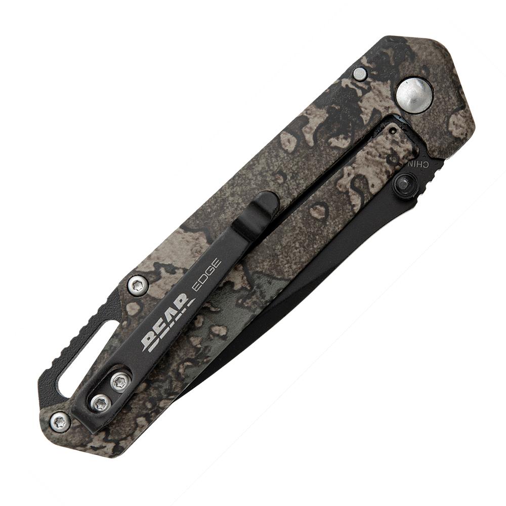 Bear & Son Brisk 3.0 Medium Folding Knife 2-7/8" Drop Point Blade TrueTimber Strata Camo