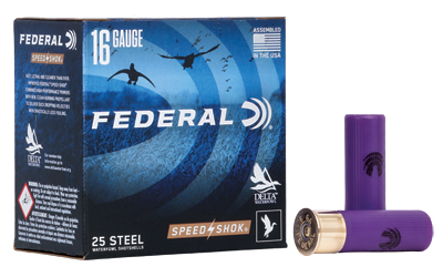 FEDERAL SPEED-SHOK HIGH VELOCITY STEEL 16GA 2-3/4" 15/16OZ 4 AMMO 25RD