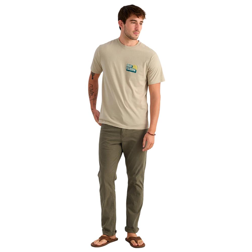 Huk Bait 'N Fetch Short Sleeve Tee River Rock Heather 2XL