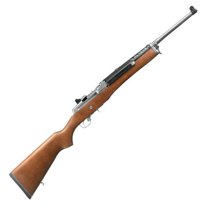 RUGER MINI-14 RANCH RIFLE 5.56 18.5" STS HARD WD STK 5RD