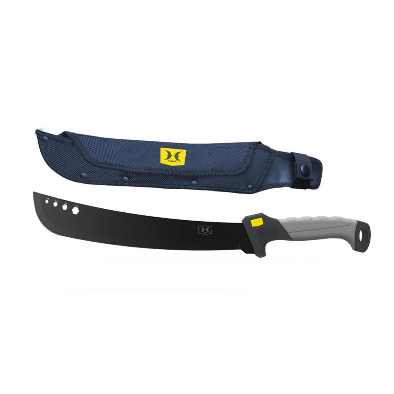 Gsm Hawk Machete 15" Blade Black with Nylon Sheath