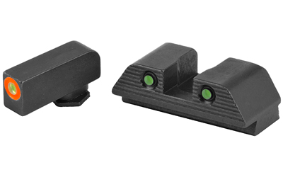 Ameriglo Trooper Tritium Sight Set Green with Orange Front Green with Black Rear for Glock Gen 5