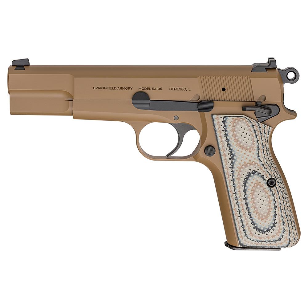 Springfield SA-35 Coyote Brown Handgun 9mm Luger 15rd Magazine(1) 5" Barrel Tactical Rack Rear Sights G10 Grips