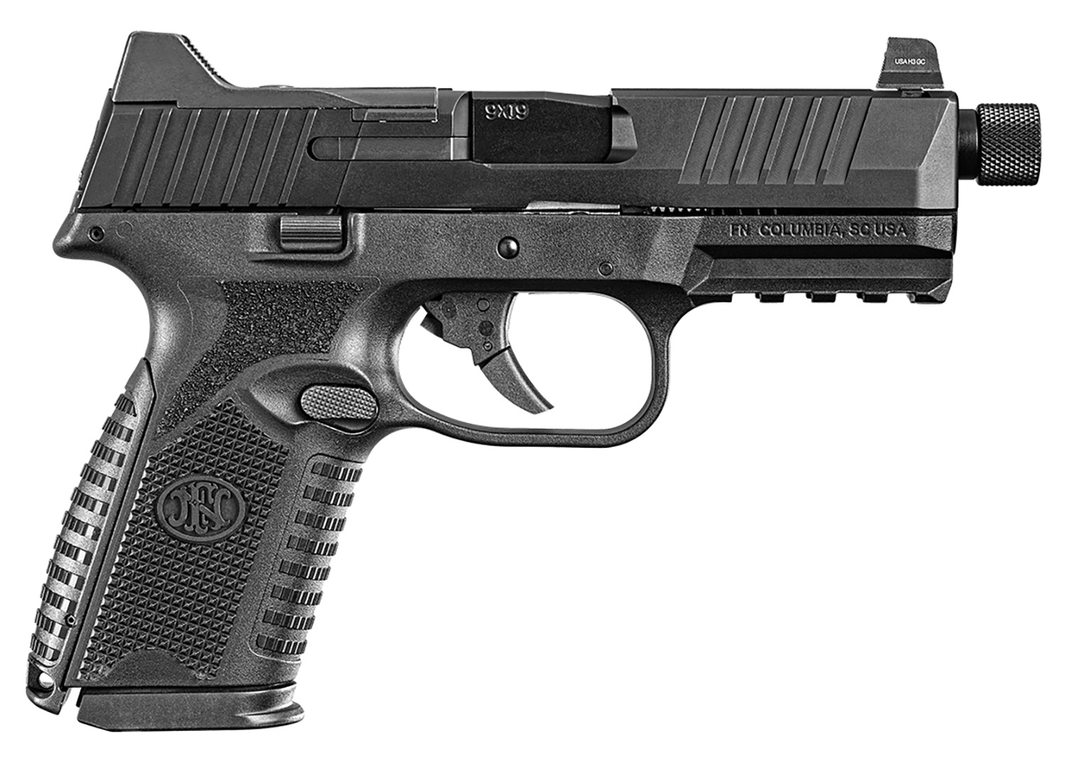 FN 509 Midsize Tactical Handgun 9mm Luger 15rd & 24rd Magazines (2) 4.5" Threaded Barrel Black NMS