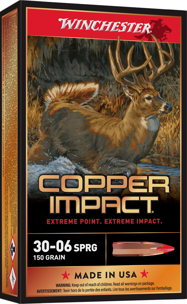 Winchester Copper Impact Rifle Ammunition 30-06 SPRG 150 gr. BT 2920 fps 20/ct