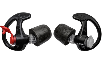 SUREFIRE COMPLY FOAM TIPS FILTERED EARPLUGS MED 25 PAIR BLACK
