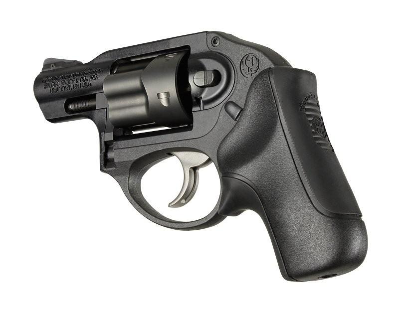 Hogue Inc. Ruger LCR: Black Rubber Bantam Boot Tamer Cushion Grip without Finger Grooves