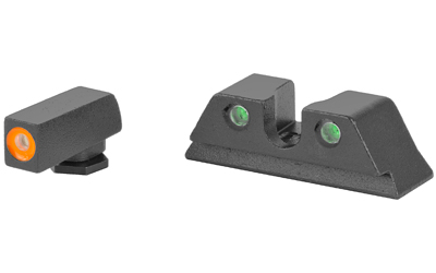 Meprolight Hyper Bright Extremely Bright Day/Night Sight for Glock Orange Ring Front Green Rear