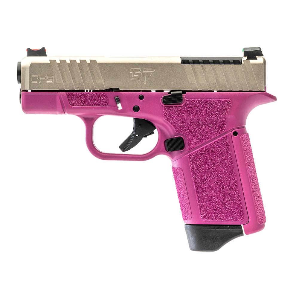 GForce Arms GF9 Rapture Subcompact OR Handgun 9mm Luger 12rd Magazine 3.25" Barrel Pink Frame Nickel Slide