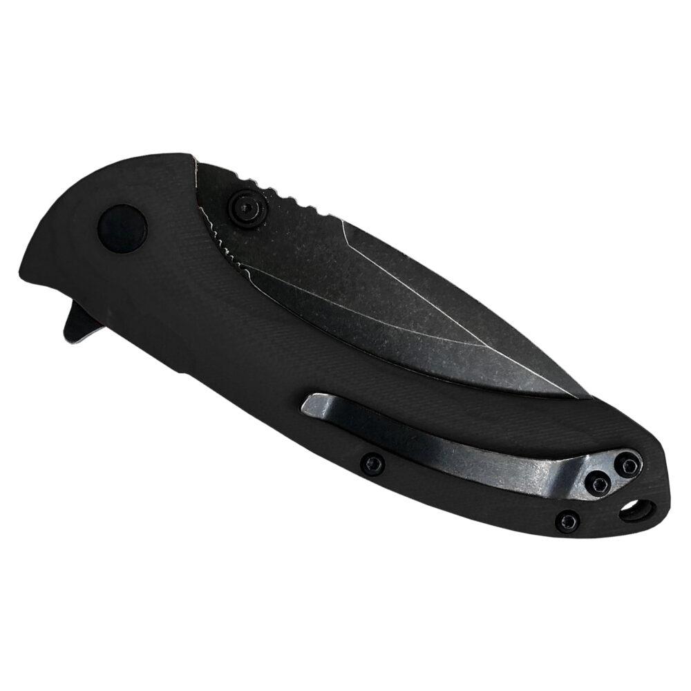 Rock Ridge Outdoors ABKT Elite Shadow Protector II Folding Knife 3-1/2" Drop Point Blade Black