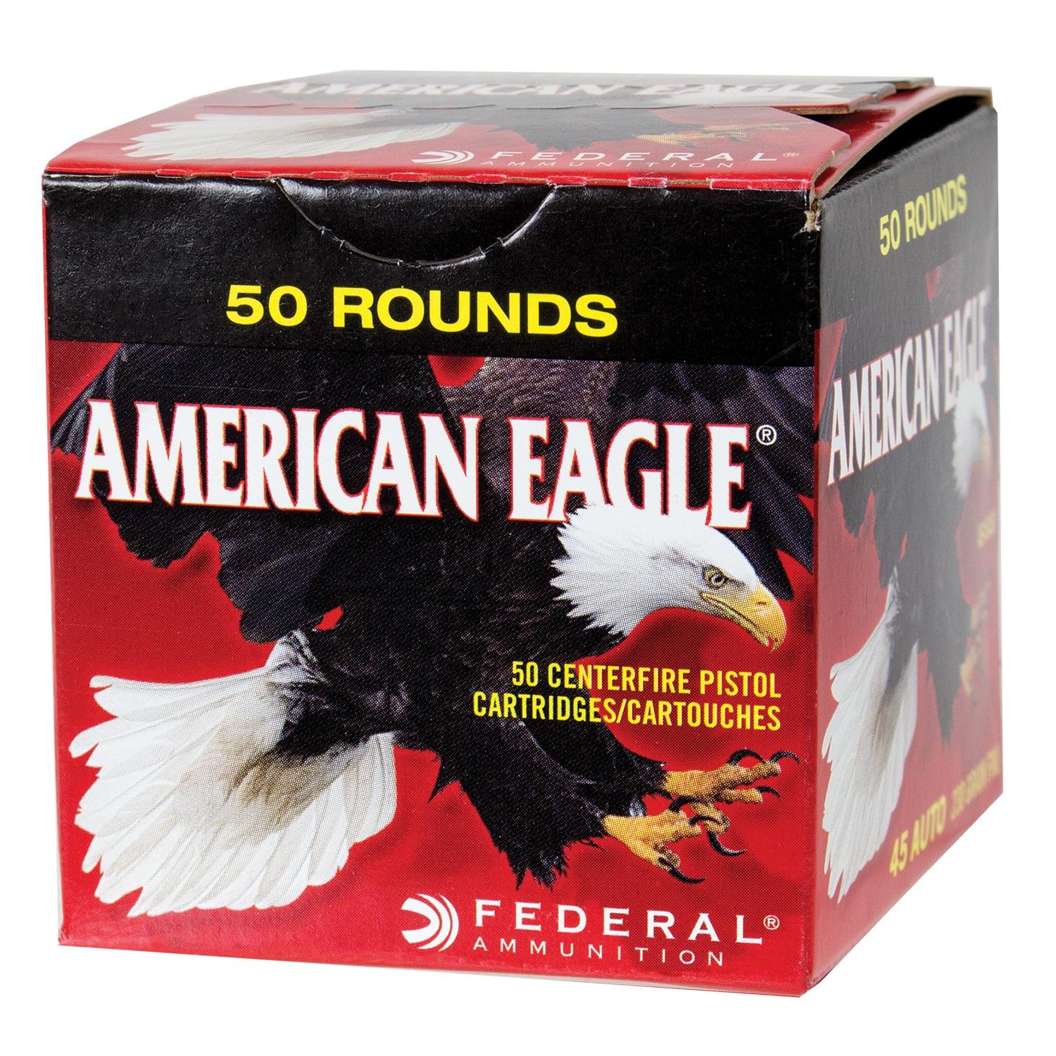Federal Cartridge Co. American Eagle Handgun Ammunition .45 ACP 230 gr FMJ 890 fps 50/ct