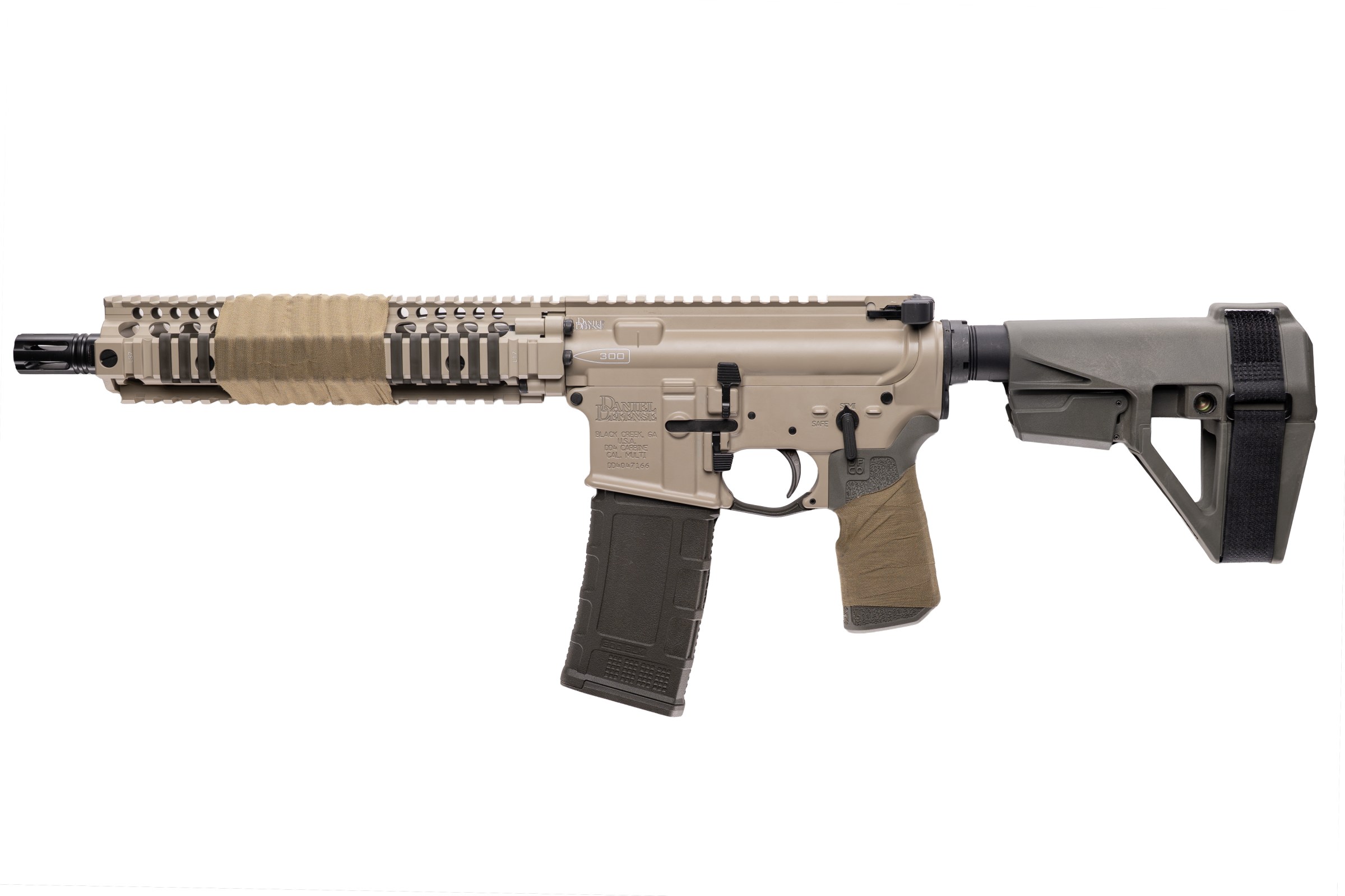 Custom & Collectible Firearms DANIEL DEFENSE MK18 ELITE 300BLK PISTOL 10.3" FDE/ODG SB TACTICAL BRACE 1-30RD MAG