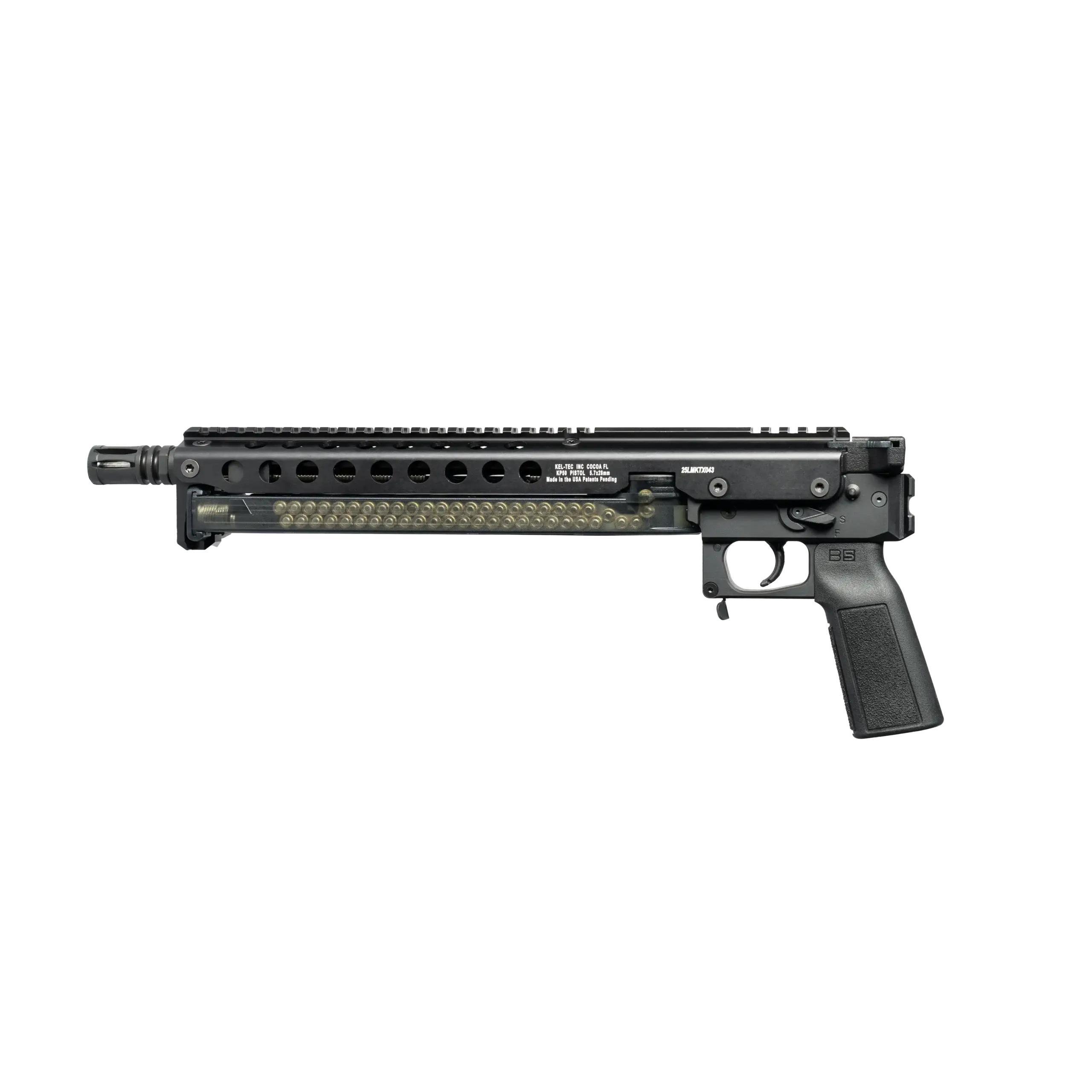 Kel-Tec KP50 Pistol 5.7x28mm 50rd Magazines(1) 9.6" Threaded Barrel Black