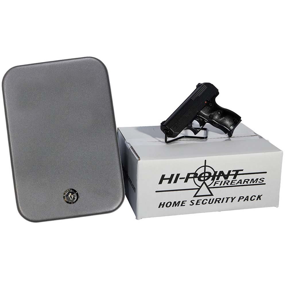 MKS SUPPLY LLC Hi-Point C9 Compact Handgun 9mm Luger 8rd Magazine 3.5" Barrel W/Home Security Pack (Lock Box)