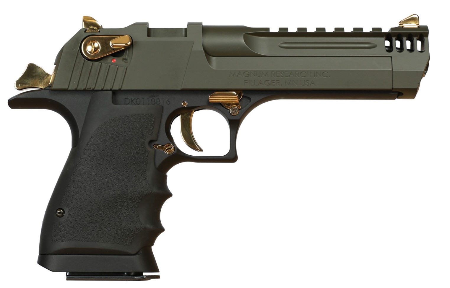 Magnum Research MGNM RSRCH LT WEIGHT DE357 PSTL GREEN/GOLD APPTMNTS 5" BARREL